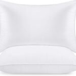 Bed Pillows for Sleeping (White), Queen Size, Set of 2, Hotel Pillow, Cooling Pillows for Side, Back or Stomach Sleepers