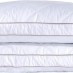 Goose Feathers and Down Pillow for Sleeping Gusseted Bed Hotel Collection Pillows, Standard, Set of 2