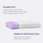 Pillow -  Grid, Cooling Ergonomic Support for Side, Back, Stomach Sleepers - Adjustable Boosters for Personalized Height, Firm Feeling, Standard Size - Ultra-Durable - Image 2