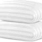Queen Size Pillows for Side and Back Bed Pillows for Sleeping 2 Pack Sleepers Super Soft Down Alternative Microfiber Filled Pillows 20 x 30 Inches