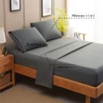 Bed Sheet Set Super Soft Microfiber 1800 Thread Count Luxury Egyptian Sheets 16-Inch Deep Pocket Wrinkle and Hypoallergenic-4 Piece(Queen Dark Grey) - Image 2