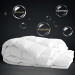 Feather Down Comforter Queen Size - All Season White Down Duvet Insert, Fluffy Breathable Bedding Camping Warm Quilt,Ultra Soft Quiet Luxurious Hotel with 8 Tabs (90" x 90") - Image 2