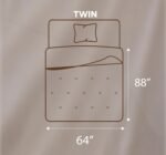 Comforters Twin Size, All Season Duvet Insert, Down Alternative Twin Comforter with Corner Tabs, Machine Washable Bed Comforter 64 x 88 Inches (White) - Image 2