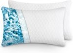 Shredded Memory Foam Pillows, Bed Pillows for Sleeping, Medium Pillows Standard/Queen Size Pillow for Side Back Stomach Sleepers, Neck Support Pillow with Washable Removable Cover (2Pack)