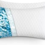 Shredded Memory Foam Pillows, Bed Pillows for Sleeping, Medium Pillows Standard/Queen Size Pillow for Side Back Stomach Sleepers, Neck Support Pillow with Washable Removable Cover (2Pack)