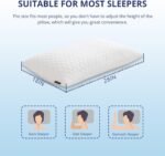 Shredded Memory Foam Pillows, Bed Pillows for Sleeping, Medium Pillows Standard/Queen Size Pillow for Side Back Stomach Sleepers, Neck Support Pillow with Washable Removable Cover (2Pack) - Image 2