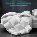 Luxury All Season Down Feather Fibers Comforter Full/Queen Size Duvet Insert - 100% Organic Cotton, High Fill Power Medium Warmth, (Ivory White, 90X90) - Image 2