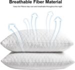 Shredded Memory Foam Pillows for Sleeping,Bed Pillows Queen Size Set of 2 Pack Cooling Adjustable,Good for Side and Back Sleeper with Washable Removable Cover - Image 2