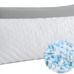 Memory Foam Body Pillow with Removable Pillowcase -Fluffy Body Pillows for Adults -Large Long Bed Pillows for Sleeping - White