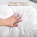 Queen Size Pillows for Side and Back Bed Pillows for Sleeping 2 Pack Sleepers Super Soft Down Alternative Microfiber Filled Pillows 20 x 30 Inches - Image 2