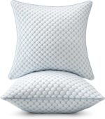 20x20 Pillow Inserts, Memory Foam Cooling Set of 2 Decorative Throw Pillows,Adjustable Premium Stuffer for Sofa Couch Bed and Living Room