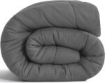 Twin Comforter - Down Alternative Comforter Duvet Insert, All Season Bedding Quilted Duvet Insert with Corner Tabs, Machine Washable, Dark Grey