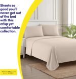 1500 Supreme Collection Queen Sheet Sets Beige Cream - Luxury Hotel Bed Sheets and Pillowcase Set for Queen Mattress - Extra Soft, Elastic Corner Straps, Deep Pocket Sheets, Queen Beige Cream - Image 2