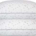 Shredded Memory Foam Pillows, Medium Firm Standard Size Pillows 2 Pack,Couples Bed Pillows for Side Back Stomach Sleepers Set of 2