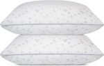 Shredded Memory Foam Pillows, Medium Firm Standard Size Pillows 2 Pack,Couples Bed Pillows for Side Back Stomach Sleepers Set of 2