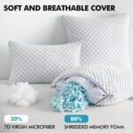 20x20 Pillow Inserts, Memory Foam Cooling Set of 2 Decorative Throw Pillows,Adjustable Premium Stuffer for Sofa Couch Bed and Living Room - Image 2