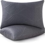 Pillows Queen Size Set of 2 Cooling Memory Foam Pillows for Sleeping Adjustable Medium Firm Back and Side Sleeper
