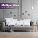 Throw Pillows Insert (Pack of 2, White) - 12 x 20 Inches Bed and Couch Pillows - Indoor Decorative Pillow - Image 2