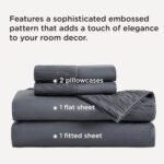 Queen Sheet Set - 4 Pieces Soft Queen Size Sheets - Breathable & Cooling - Hotel Luxury - Easy Care Polyester Microfiber Bedding for Women, Men, Dark Grey - Image 2