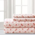 Silky Soft Microfiber and Wrinkle Free Sheets - Luxurious Microfiber Bed Sheets Includes Flat Sheet, Fitted Sheet with Deep Pockets, & Pillowcases Blush, California King